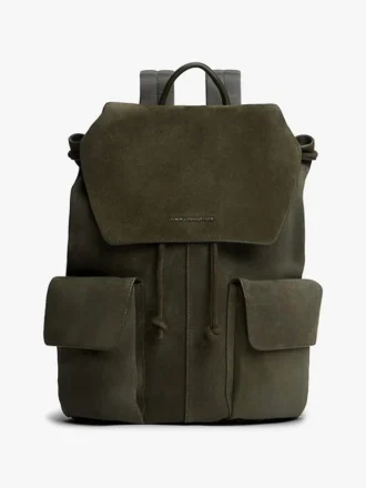 Suede Flap Backpack