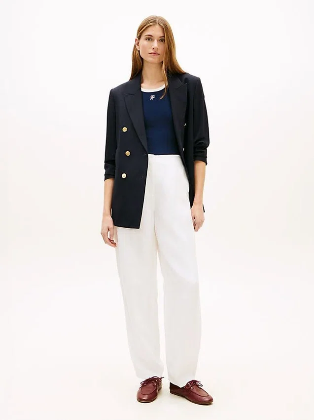 Tailored Linen-Blend Barrel Pant Tailored Linen-Blend Barrel Pant