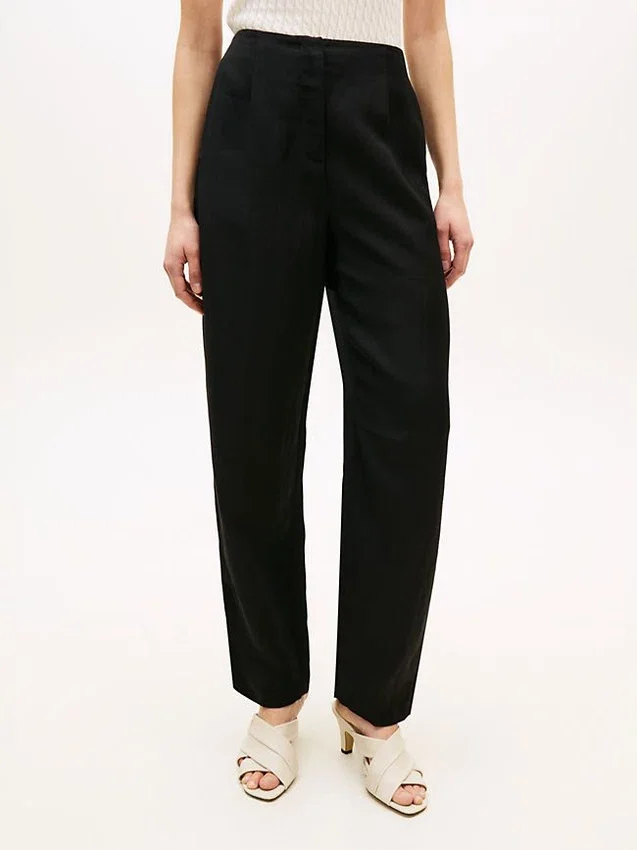 Tailored Linen-Blend Barrel Pant Tailored Linen-Blend Barrel Pant