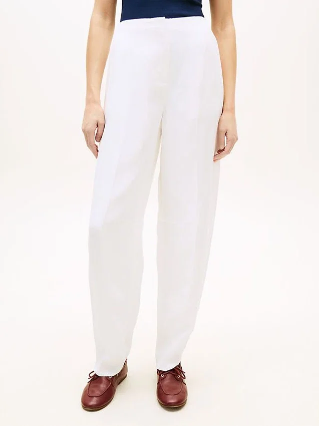 Tailored Linen-Blend Barrel Pant Tailored Linen-Blend Barrel Pant