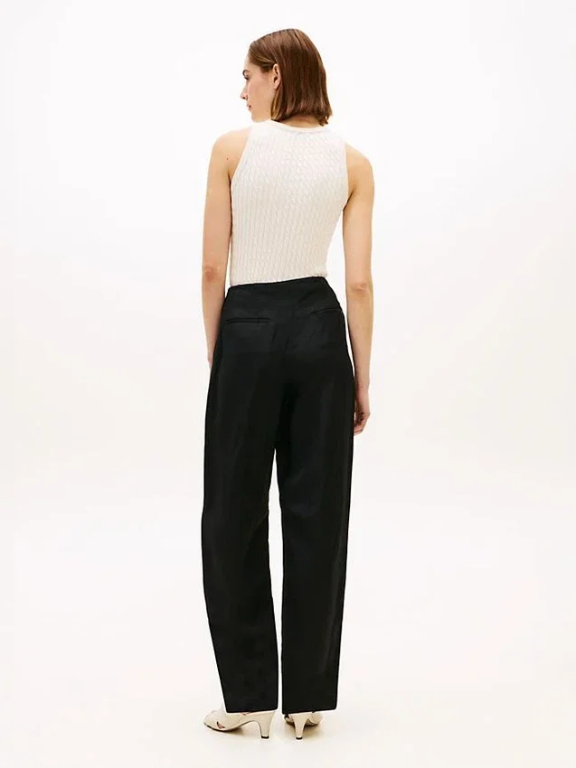 Tailored Linen-Blend Barrel Pant Tailored Linen-Blend Barrel Pant