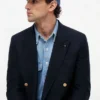 Textured Cotton-Wool Blend Blazer Textured Cotton-Wool Blend Blazer