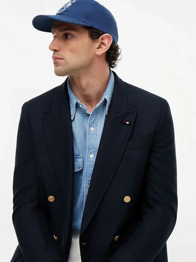 Textured Cotton-Wool Blend Blazer Textured Cotton-Wool Blend Blazer