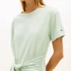 Tie-Front Slub Cotton Midi T-Shirt Dress Tie-Front Slub Cotton Midi T-Shirt Dress