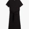 Tie-Front Slub Cotton Midi T-Shirt Dress Tie-Front Slub Cotton Midi T-Shirt Dress