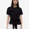 Tie-Front Slub Cotton T-Shirt Tie-Front Slub Cotton T-Shirt