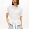 Tie-Front Slub Cotton T-Shirt Tie-Front Slub Cotton T-Shirt