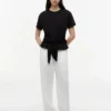 Tie-Front Slub Cotton T-Shirt Tie-Front Slub Cotton T-Shirt
