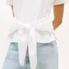 Tie-Front Slub Cotton T-Shirt Tie-Front Slub Cotton T-Shirt