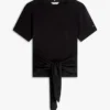 Tie-Front Slub Cotton T-Shirt Tie-Front Slub Cotton T-Shirt