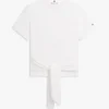 Tie-Front Slub Cotton T-Shirt Tie-Front Slub Cotton T-Shirt
