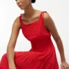 Tiered Seersucker Midi Dress Tiered Seersucker Midi Dress