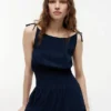 Tiered Seersucker Midi Dress
