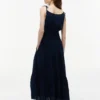 Tiered Seersucker Midi Dress