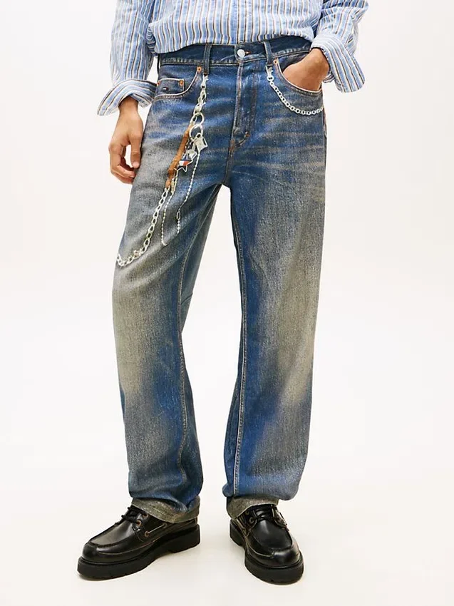 Tommy Jeans Chain-Print Relaxed Jean Tommy Jeans Chain-Print Relaxed Jean