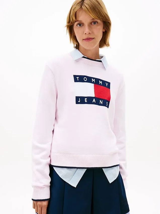 Tommy Jeans Flag Logo Tipped Sweater Tommy Jeans Flag Logo Tipped Sweater