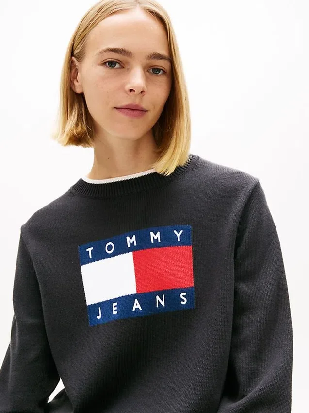 Tommy Jeans Flag Logo Tipped Sweater Tommy Jeans Flag Logo Tipped Sweater