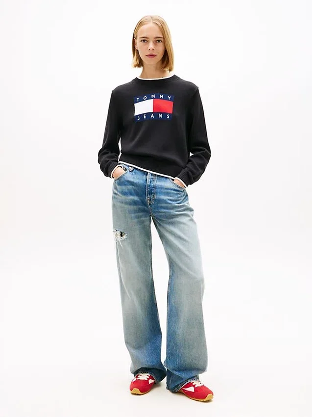 Tommy Jeans Flag Logo Tipped Sweater Tommy Jeans Flag Logo Tipped Sweater
