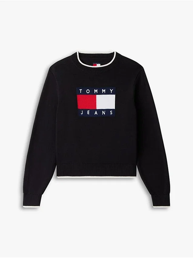 Tommy Jeans Flag Logo Tipped Sweater Tommy Jeans Flag Logo Tipped Sweater