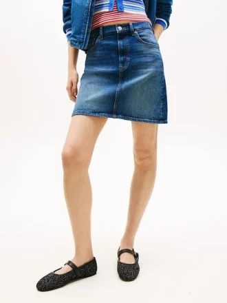 Tommy Jeans High-Rise Denim Mini Skirt