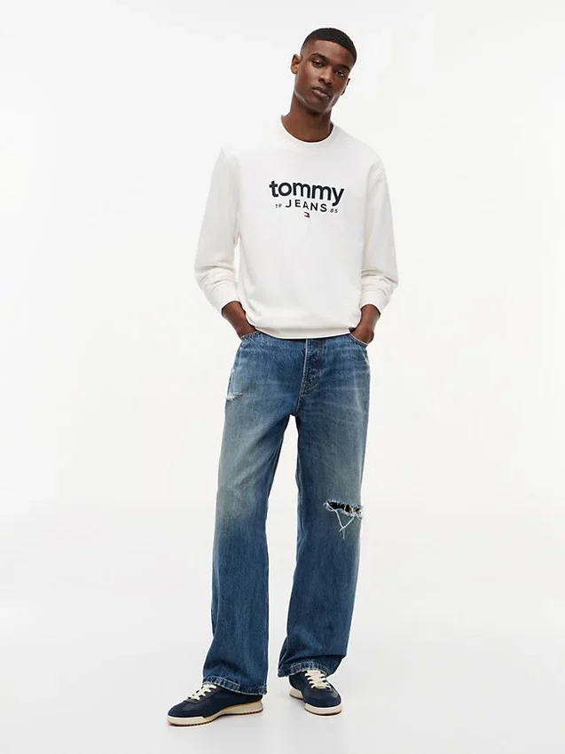 Tommy Jeans Logo Sueded Sweatshirt Tommy Jeans Logo Sueded Sweatshirt