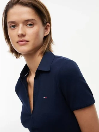 Tommy Jeans Mixed-Media Polo Mini Dress