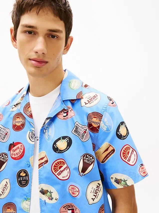 Tommy Jeans Printed Poplin Camp Shirt Tommy Jeans Printed Poplin Camp Shirt