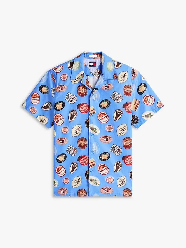 Tommy Jeans Printed Poplin Camp Shirt Tommy Jeans Printed Poplin Camp Shirt