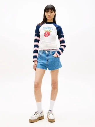 Tommy Jeans Raw Hem Denim Short