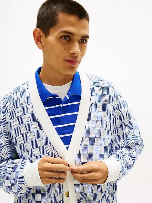 Tommy Jeans Relaxed Fit Check Cardigan Tommy Jeans Relaxed Fit Check Cardigan