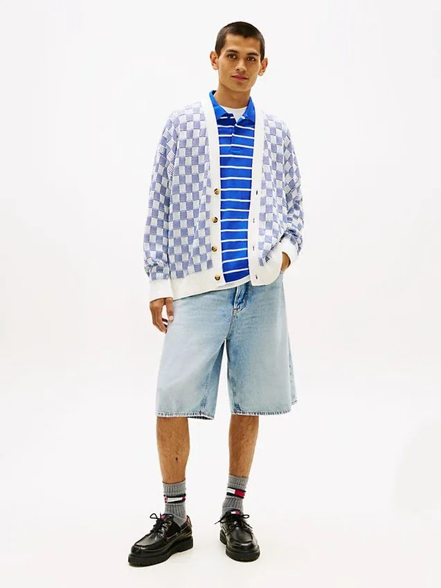 Tommy Jeans Relaxed Fit Check Cardigan Tommy Jeans Relaxed Fit Check Cardigan