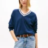 Tommy Jeans Relaxed Fit V-Neck Sweater