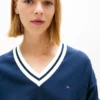 Tommy Jeans Relaxed Fit V-Neck Sweater