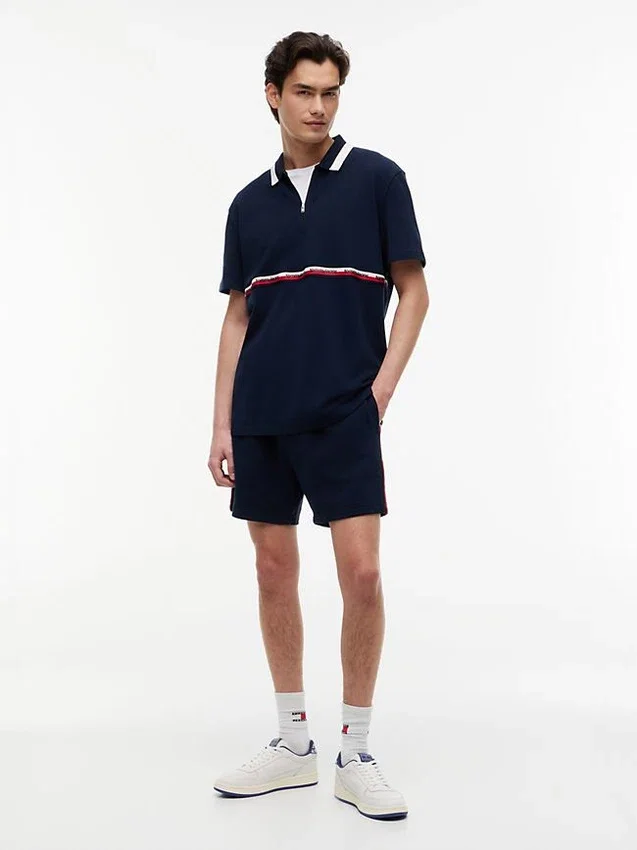Tommy Jeans Relaxed Quarter-Zip Polo Tommy Jeans Relaxed Quarter-Zip Polo