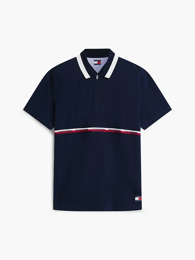 Tommy Jeans Relaxed Quarter-Zip Polo Tommy Jeans Relaxed Quarter-Zip Polo