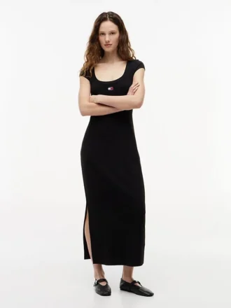 Tommy Jeans Rib-Knit Maxi Dress