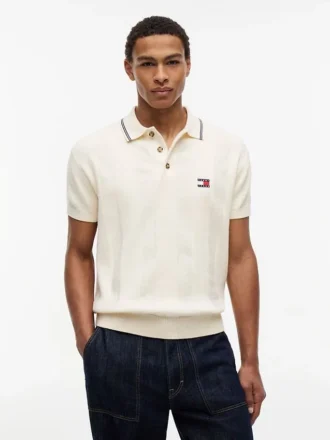 Tommy Jeans Short-Sleeve Sweater Polo