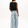Tommy Jeans Side-Tie Linen-Blend Top