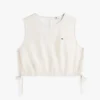 Tommy Jeans Side-Tie Linen-Blend Top