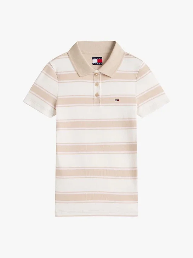 Tommy Jeans Slim Fit Rib-Knit Polo Tommy Jeans Slim Fit Rib-Knit Polo