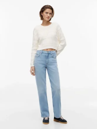 Tommy Jeans Textured Lace-Up Sweater