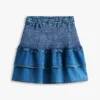 Tommy Jeans Tiered Chambray Mini Skirt Tommy Jeans Tiered Chambray Mini Skirt