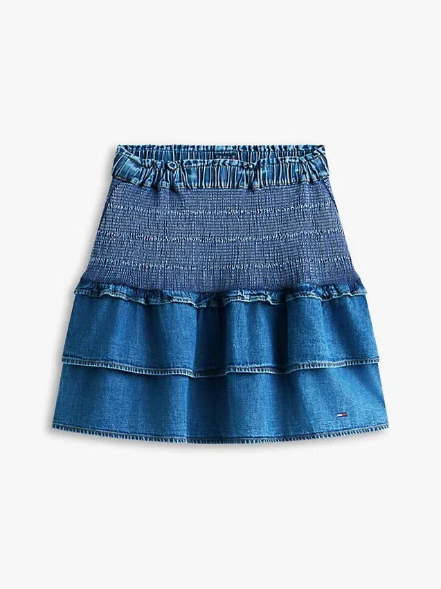 Tommy Jeans Tiered Chambray Mini Skirt Tommy Jeans Tiered Chambray Mini Skirt
