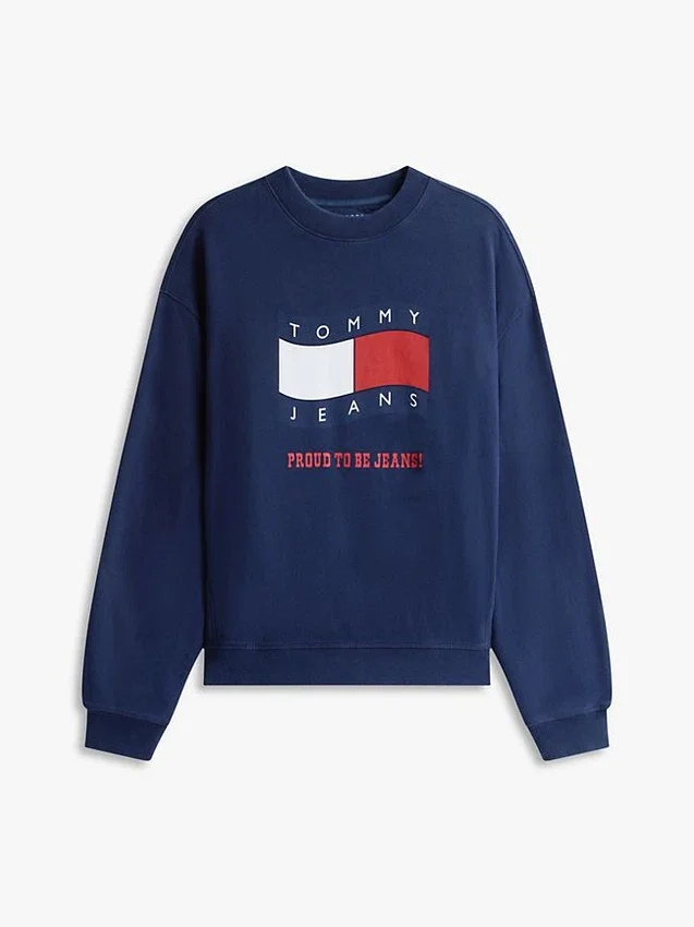 Tommy Jeans Wavy Flag Logo Sweatshirt Tommy Jeans Wavy Flag Logo Sweatshirt