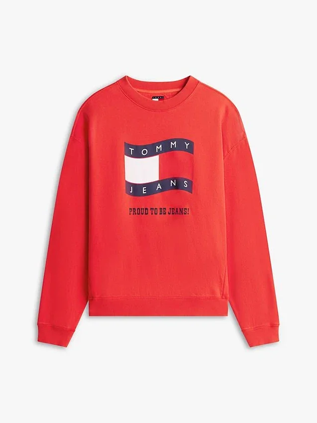 Tommy Jeans Wavy Flag Logo Sweatshirt Tommy Jeans Wavy Flag Logo Sweatshirt