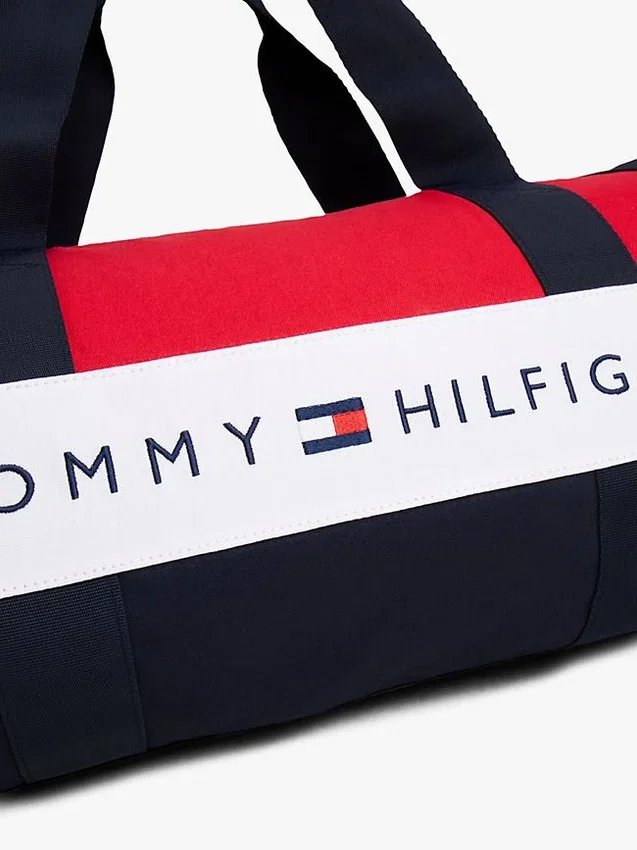 Tommy Logo Colorblock Canvas Duffle Bag Tommy Logo Colorblock Canvas Duffle Bag