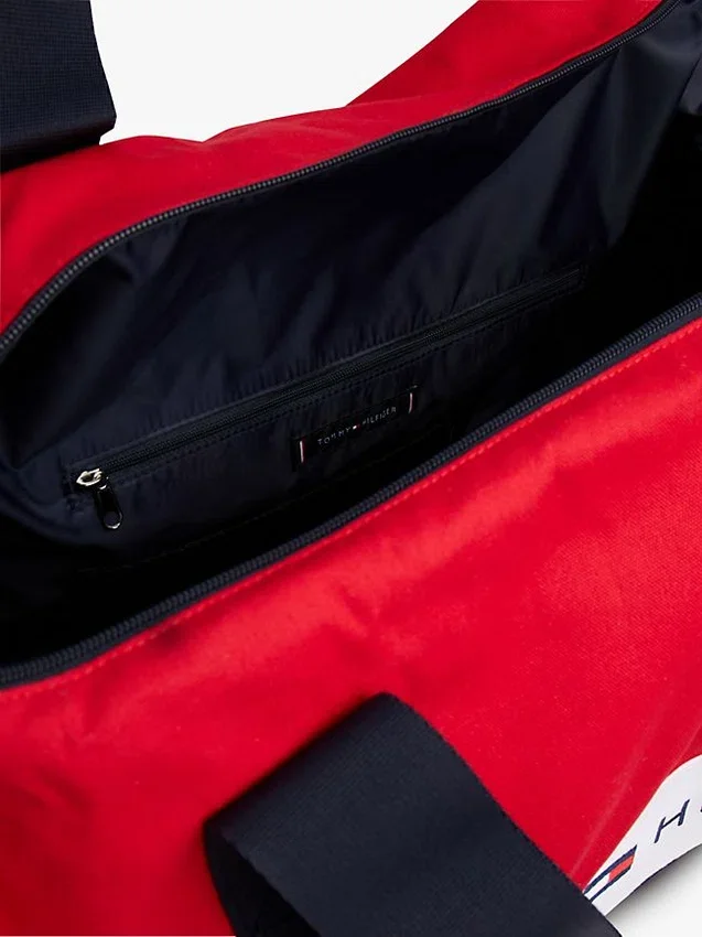 Tommy Logo Colorblock Canvas Duffle Bag Tommy Logo Colorblock Canvas Duffle Bag