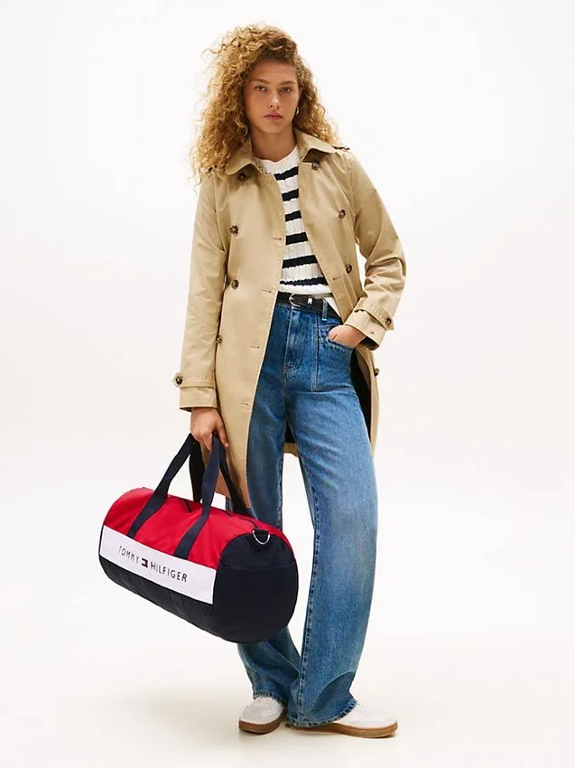 Tommy Logo Colorblock Canvas Duffle Bag Tommy Logo Colorblock Canvas Duffle Bag