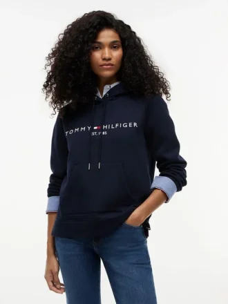Tommy Logo Fleece Hoodie