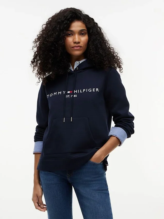 Tommy Logo Fleece Hoodie Tommy Logo Fleece Hoodie